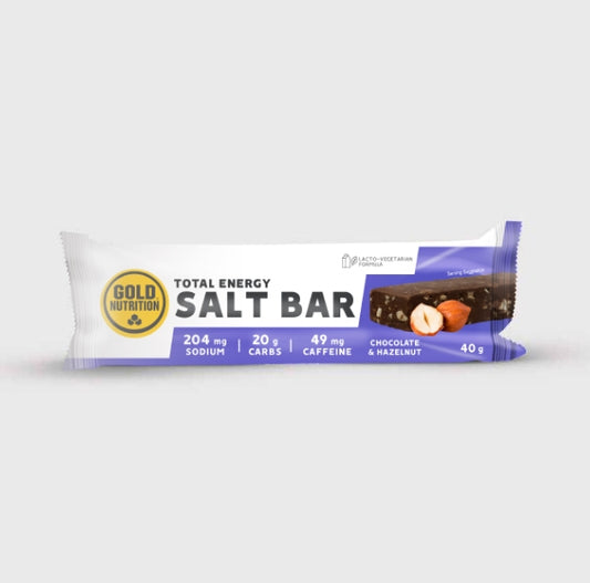 Baton energizant, GoldNutrition Total Energy Salt Bar, ciocolata si