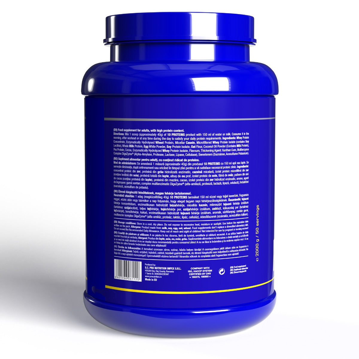 Proteine ​​cu 10 surse de proteina si enzime digestive, 10 Proteine ​​Ciocolata alune