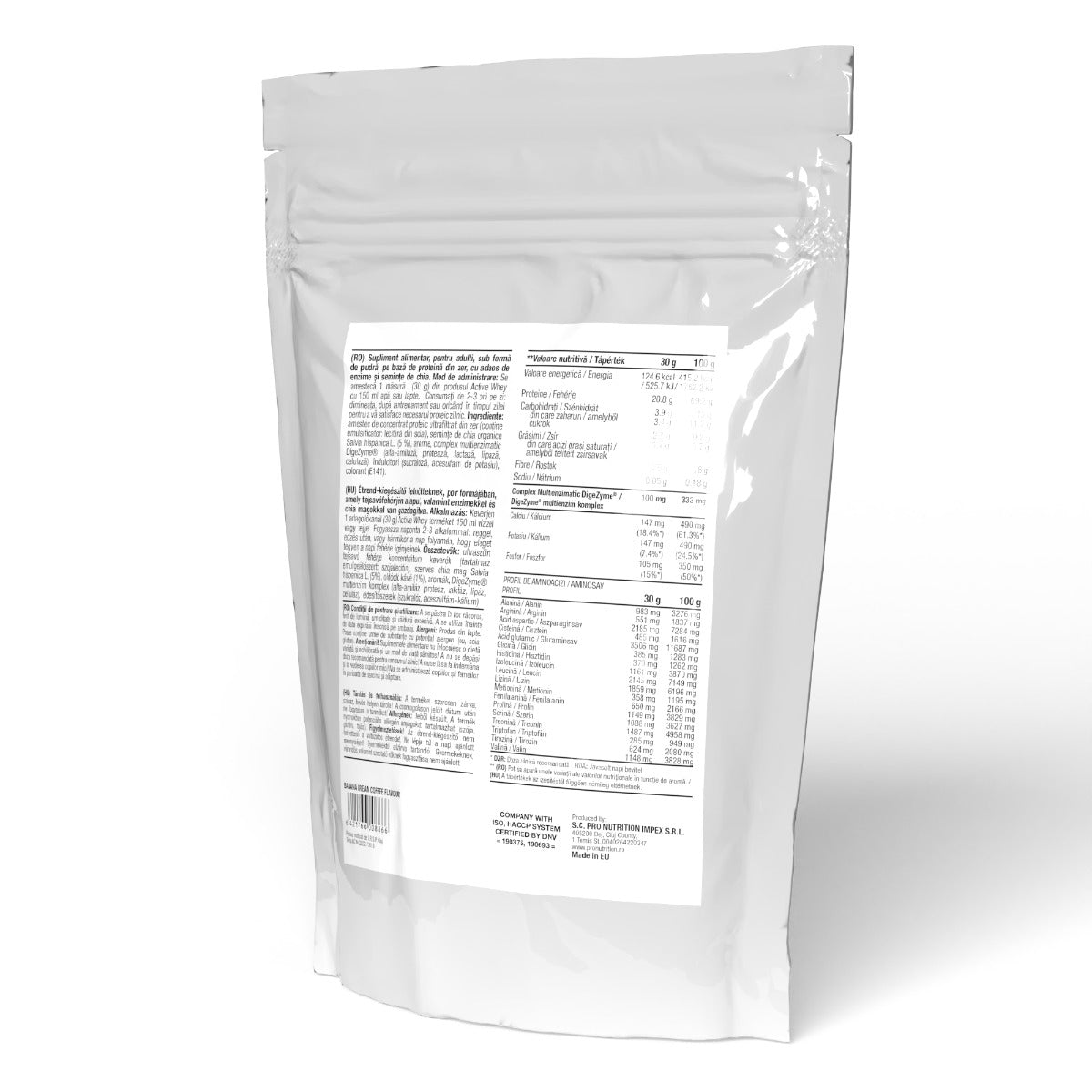 Proteine ​​din zer, cu complex enximatic, Active Whey Banana cream coffee