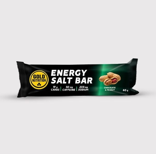 Baton energizant, GoldNutrition Total Energy Salt Bar, ciocolata si