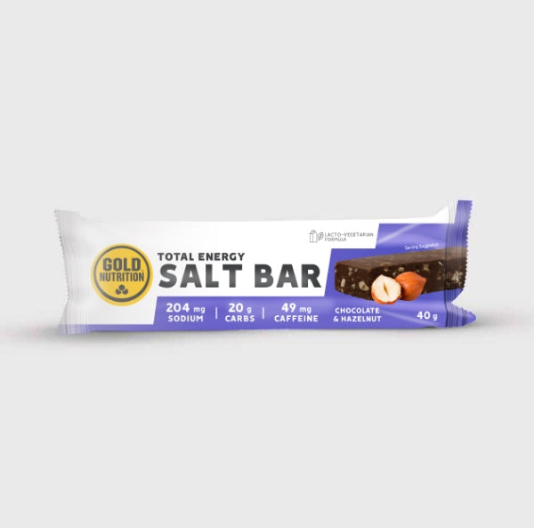 Baton energizant, GoldNutrition Total Energy Salt Bar, ciocolata si