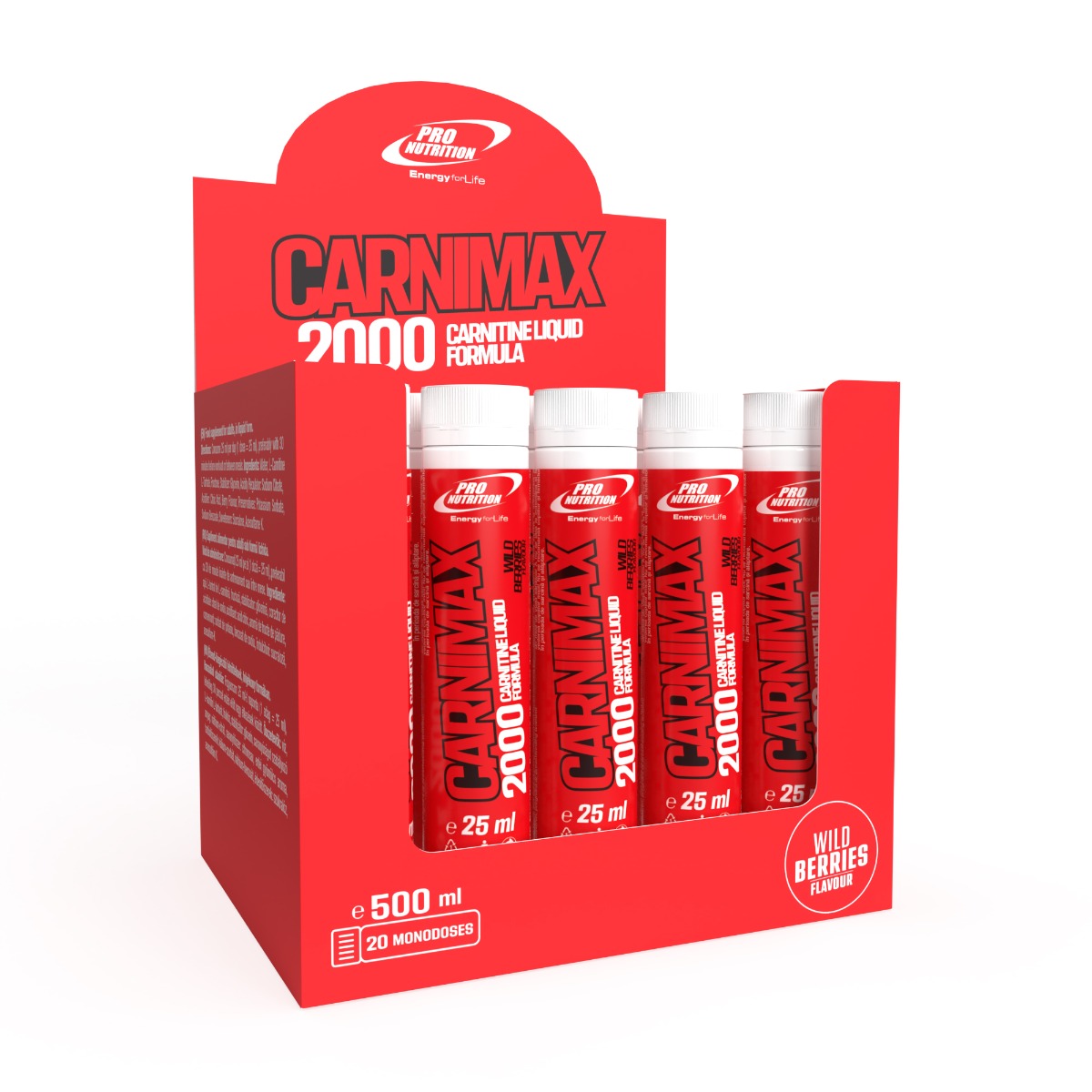 Carnitina lichida, Carnimax 2000 Fructe de padure 20 monodoze x 25 ml