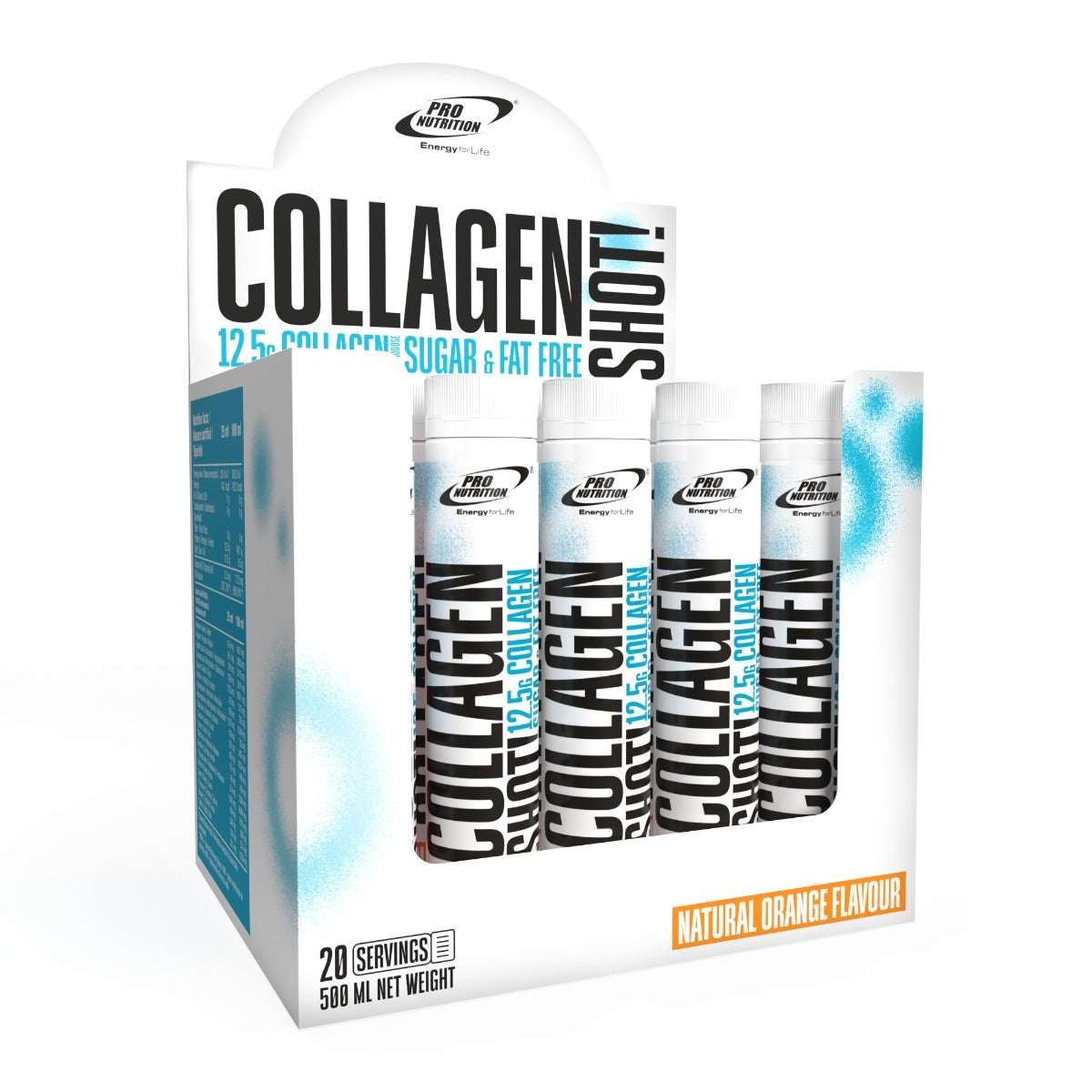 Colagen hidrolizat 12500 mg pe fiola, Amino 12500 Portocale 20 monodoze