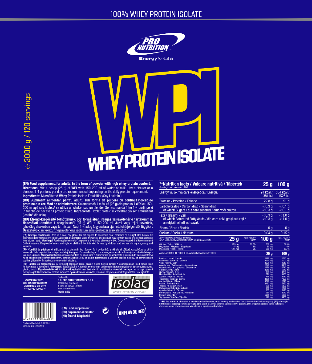 Proteine ​​Izolat proteic din zer