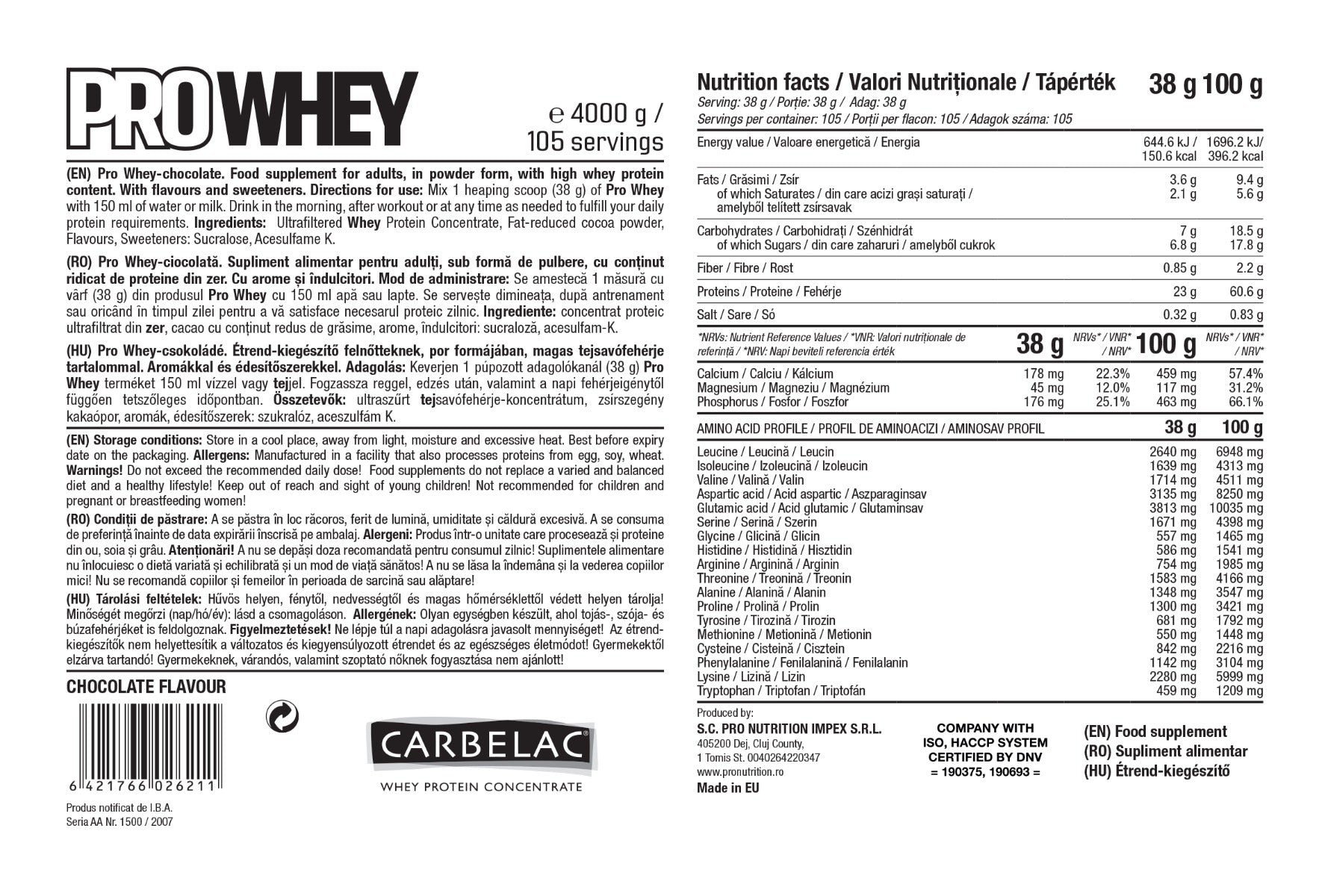 Proteine ​​din concentrat zero